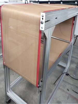 10 * 10 मिमी ई फाइबर ग्लास Ptfe जाल कन्वेयर बेल्ट